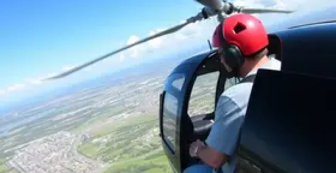 passeio gratuito de helicóptero