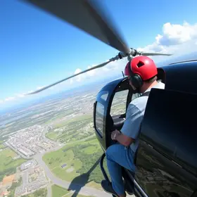 passeio gratuito de helicóptero