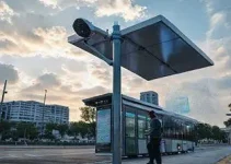 pontos de ônibus conectados à central de monitoramento